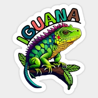 Animal Alphabet - I for Iguana Sticker